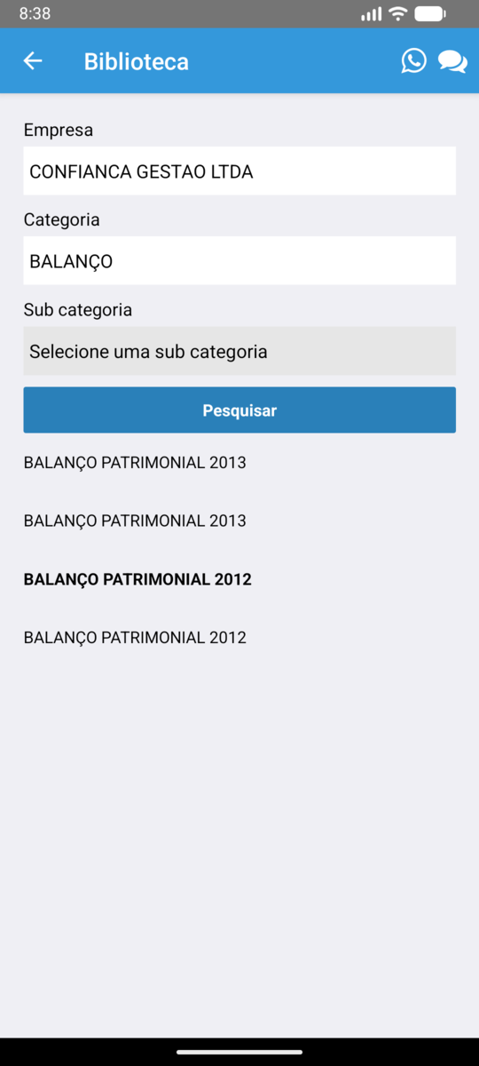 Confiança document library